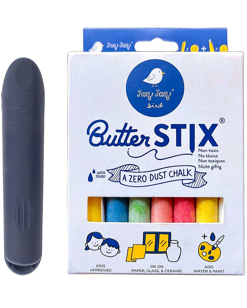 Jaq Jaq Bird - Nuovi Butterstix® Zero Polvere - Multicolor con porta gesso