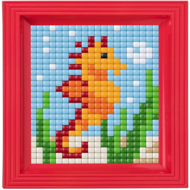 Set regalo con piastra base 13 pixel XL - Cavalluccio marino