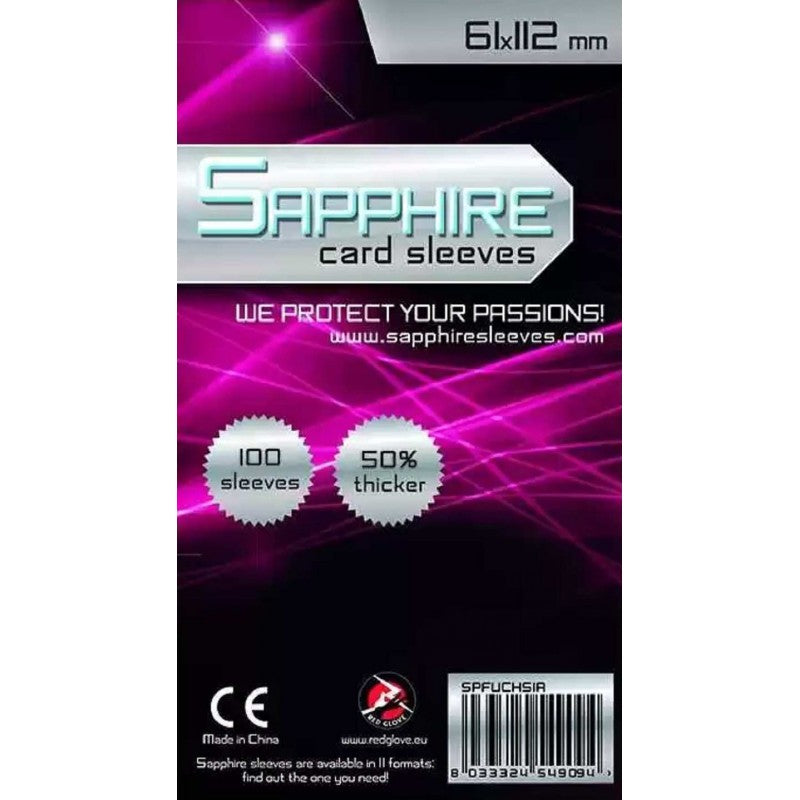 Bustine Sapphire Sleeves - FUCHSIA (61x112mm) 100 pz