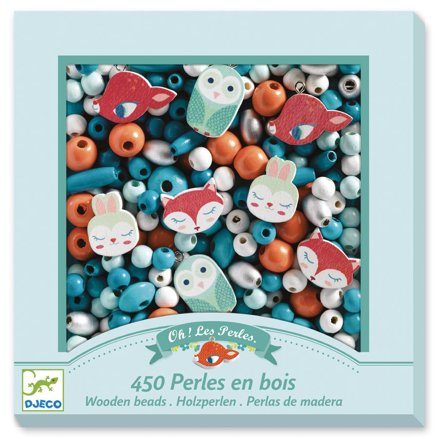 Perline di legno Djeco - Piccoli animali