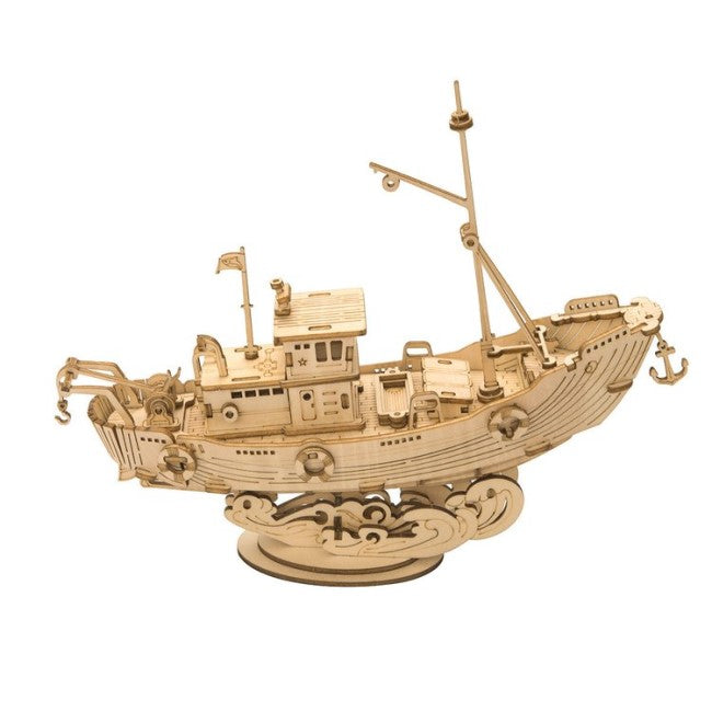 Nave da Pesca Puzzle 3D in Legno – Kit Modellismo Robotime