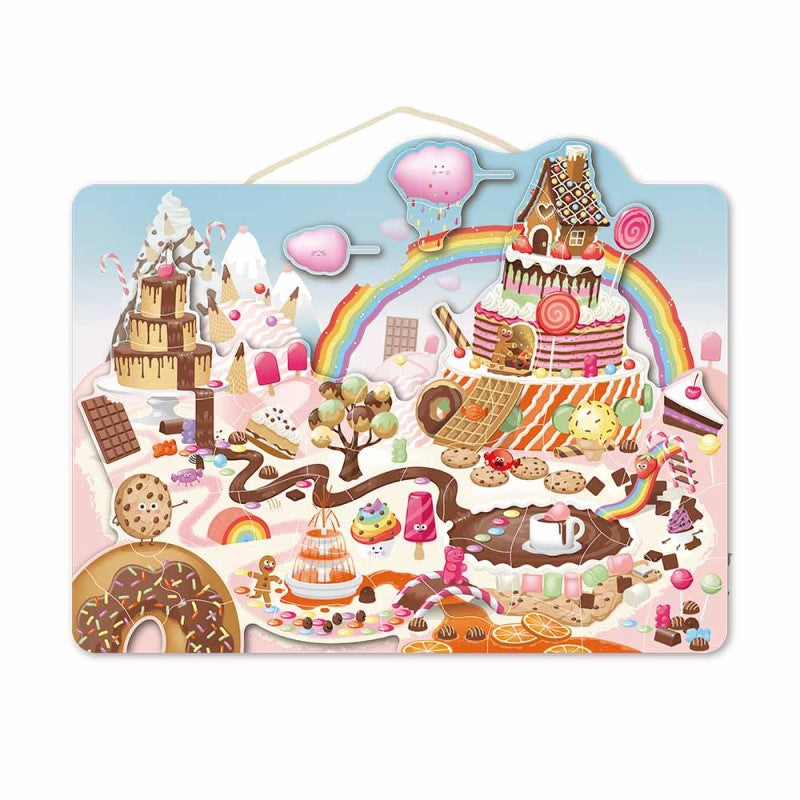 Puzzle magnetico in legno 48 pezzi - Dolciumi