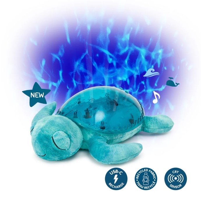 Peluche luce notturna - Tartaruga azzurra ricaricabile - Effetto acqua
