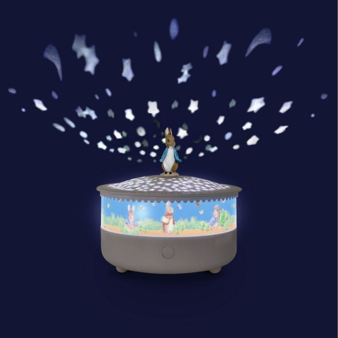 Proiettore di stelle musicale - Peter Rabbit - Rilevamento pianto