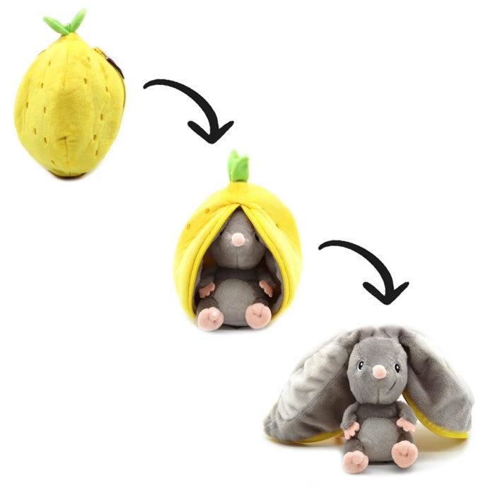 Serie Veggie - Peluche Rocket il topo / Limone 2 in 1