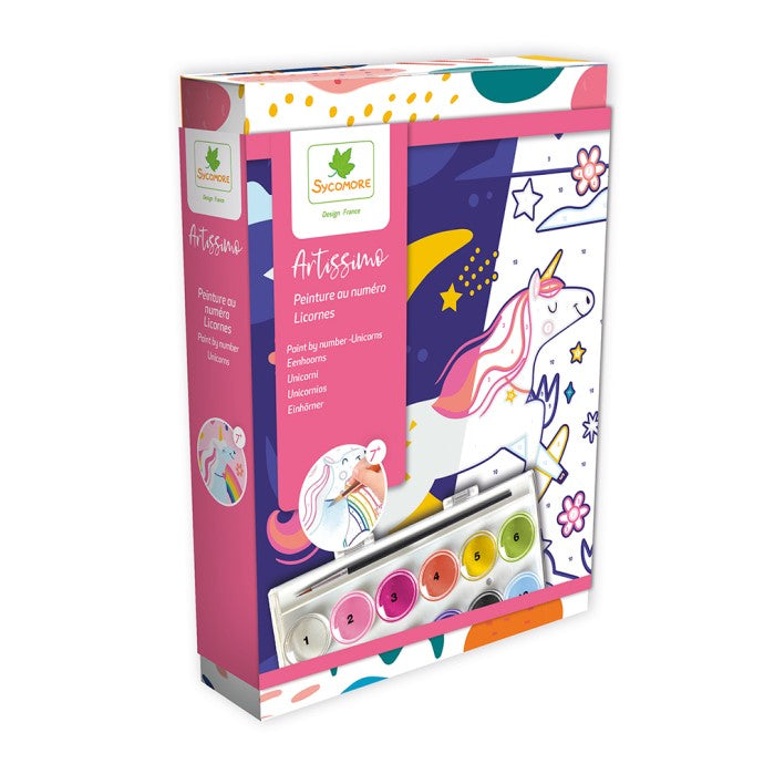 Colora con i numeri - Unicorni