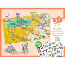 Adesivi da Alzare Djeco - Animali