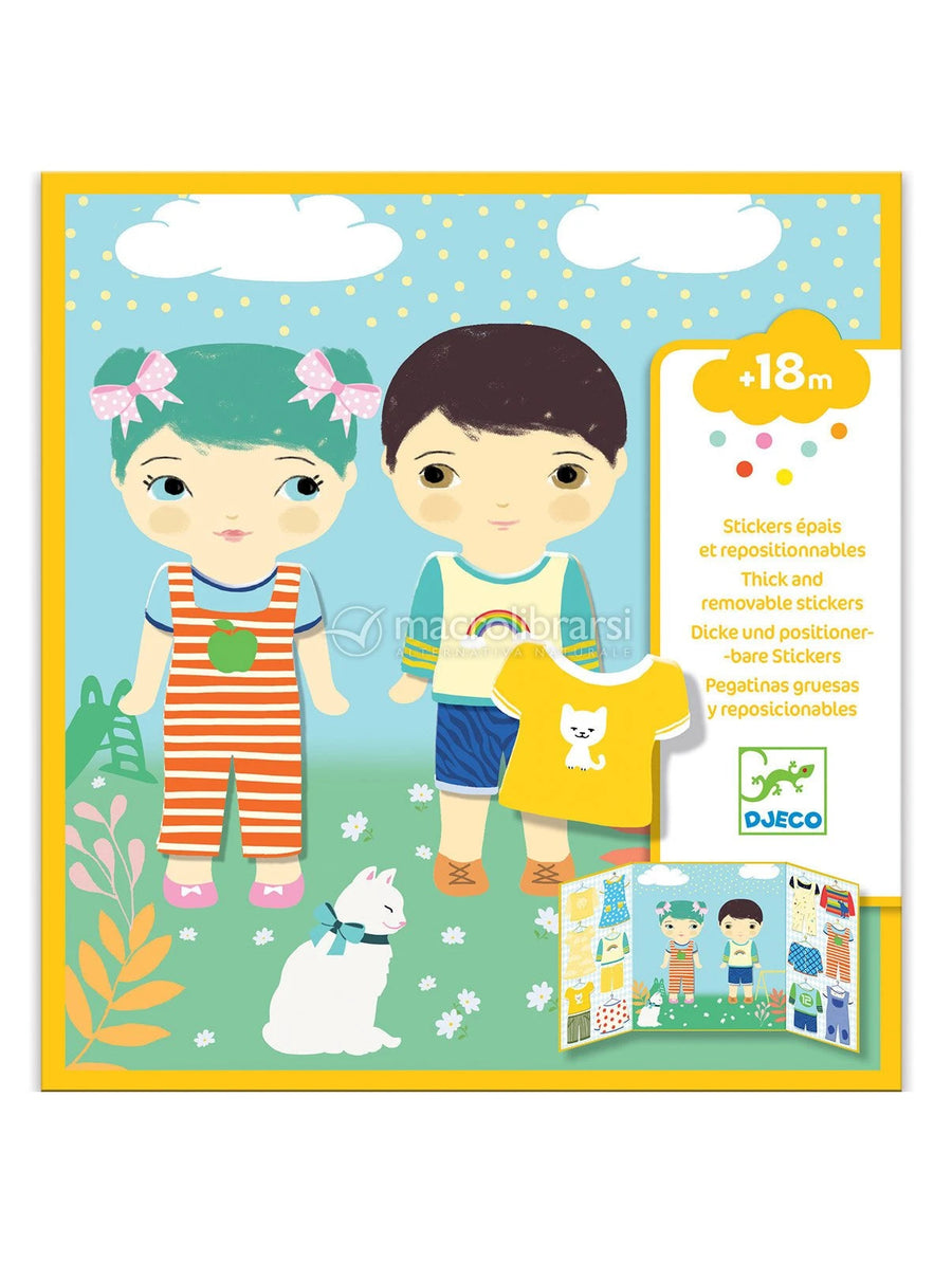 Scenario e adesivi removibili Djeco - Gli indumenti - dai 18 mesi