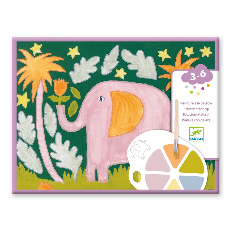 Pittura con la tavolozza Djeco. I Selvaggi