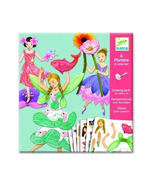 6 Pupazzi da colorare Djeco - Fate