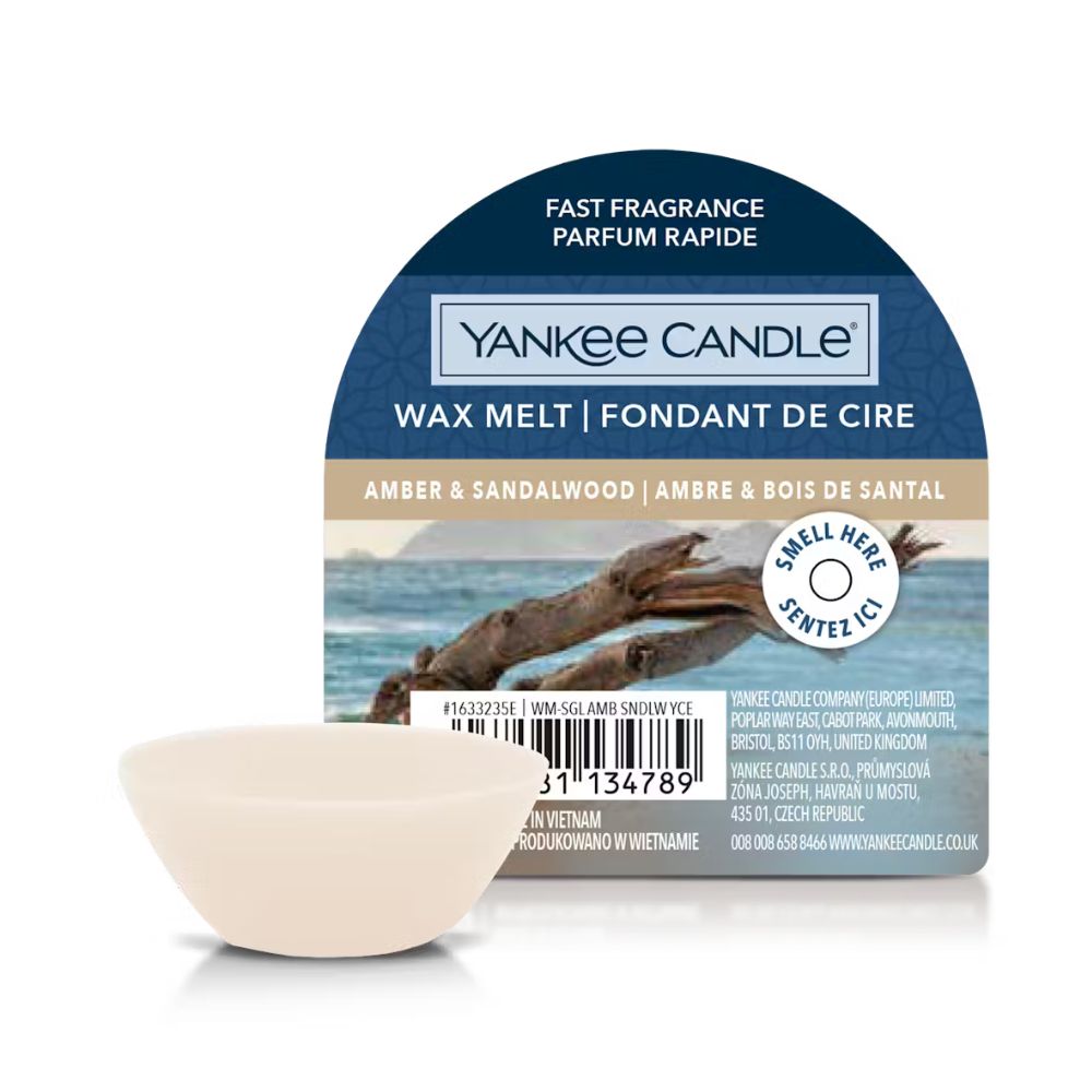 YANKEE CANDLE SINGLE WAX MELT AMBER / SANDALWOOD