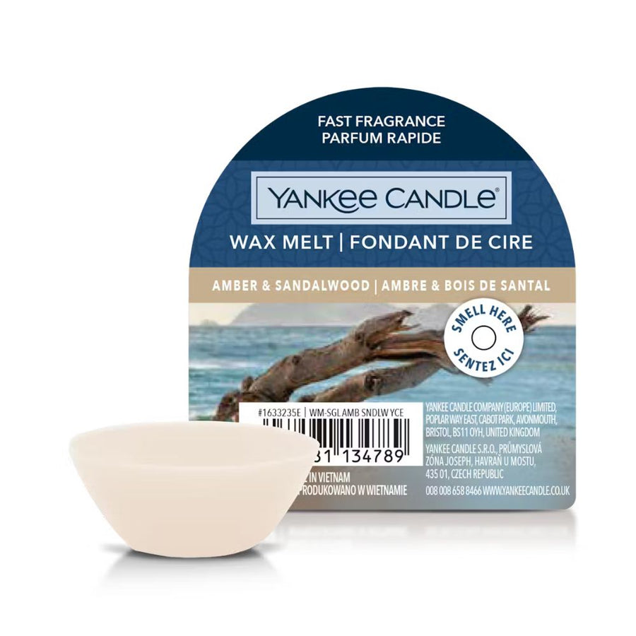 YANKEE CANDLE SINGLE WAX MELT AMBER / SANDALWOOD