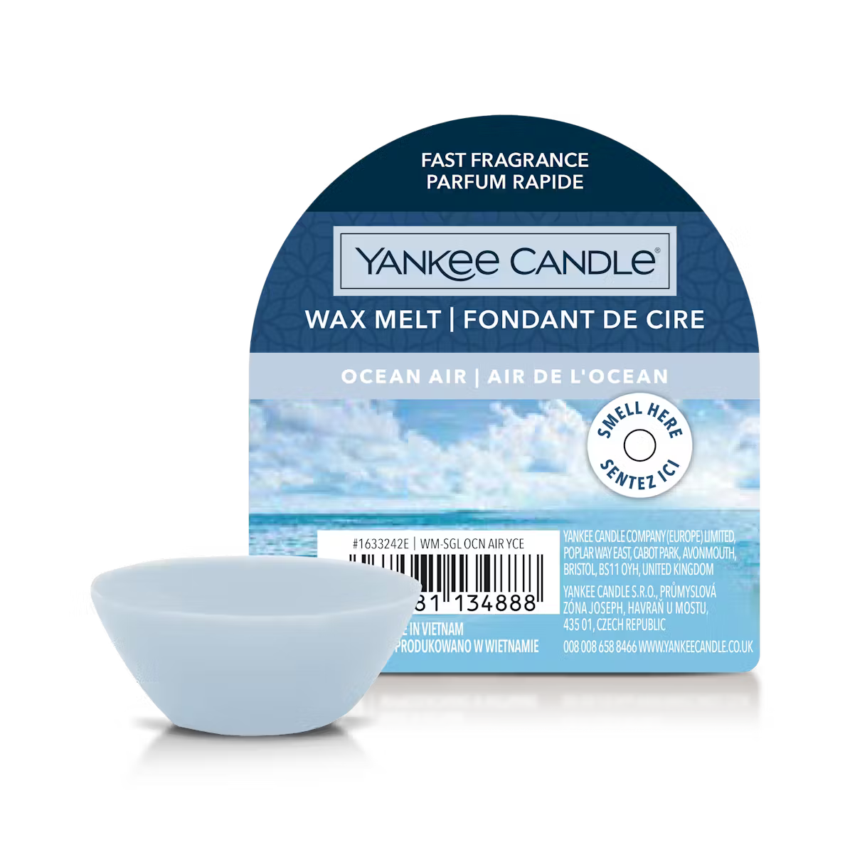 YANKEE CANDLE SINGLE WAX MELT OCEAN AIR