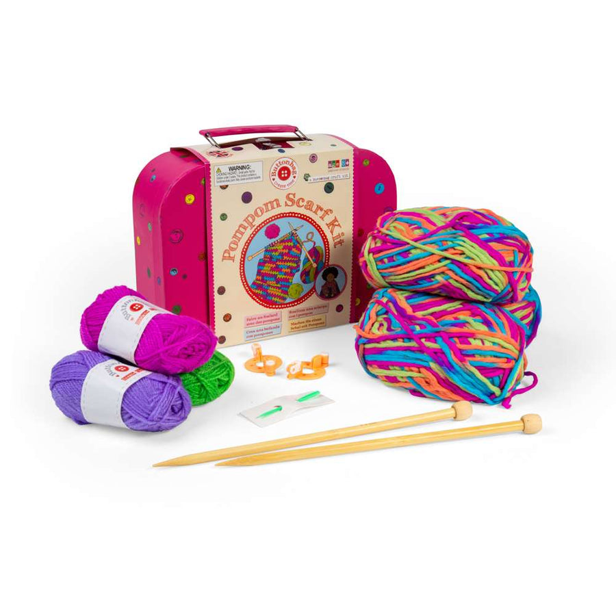 Set creativo sciarpa con pompon - Buttonbag