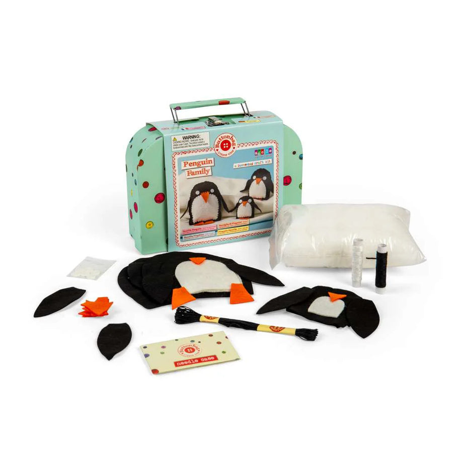Set creativo Famiglia di pinguini - Buttonbag