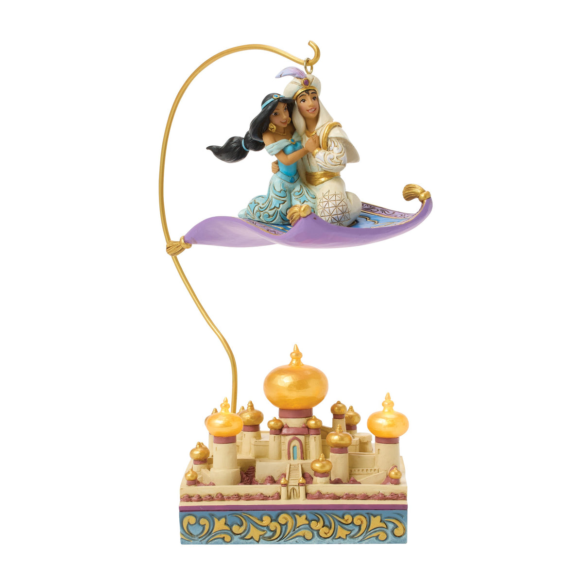 Statuetta Aladdin e Jasmine sul tappeto volante - Disney Traditions
