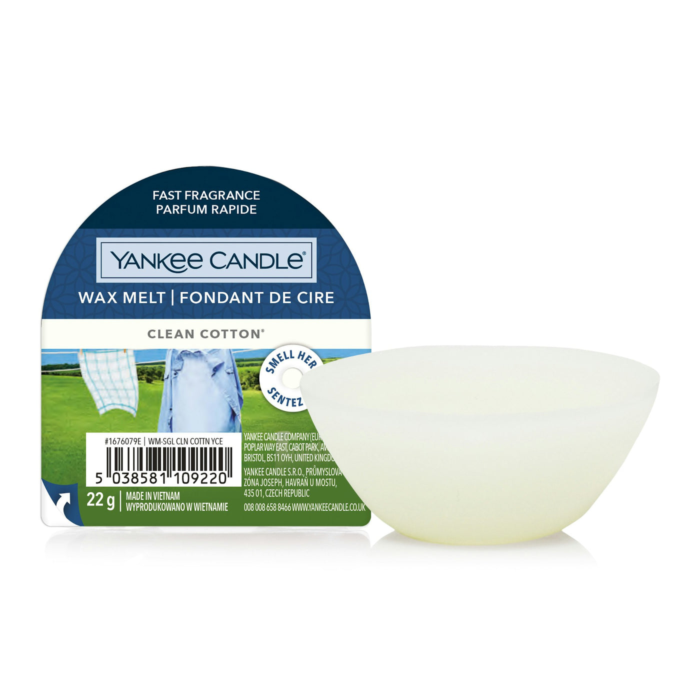 YANKEE CANDLE SINGLE WAX MELT CLEAN COTTON