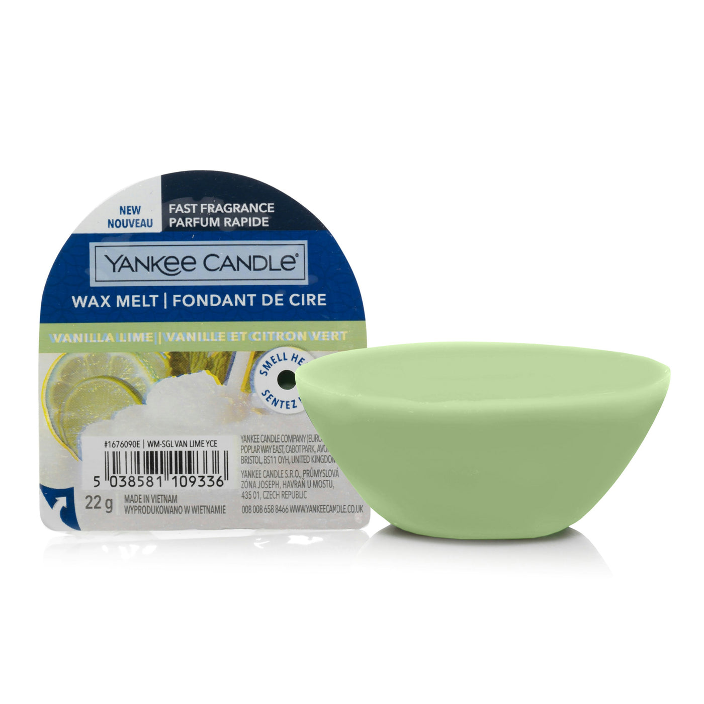 YANKEE CANDLE SINGLE WAX MELT VANILLA LIME
