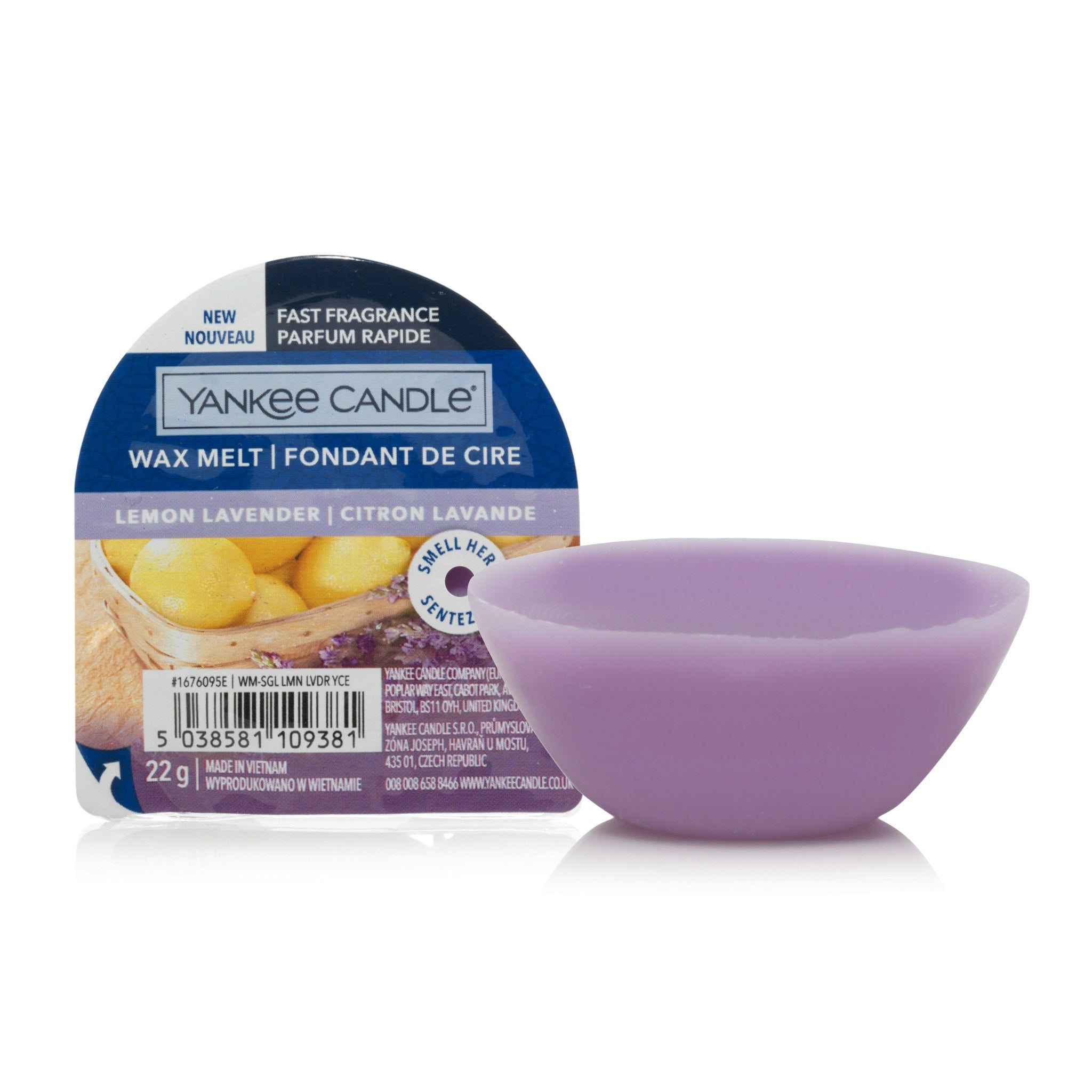 YANKEE CANDLE SINGLE WAX MELT LEMON LAVENDER