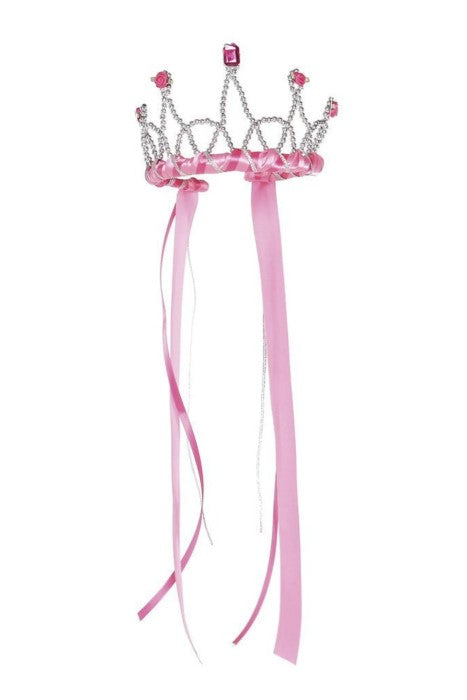 Tiara con fiocco - Rosa scuro