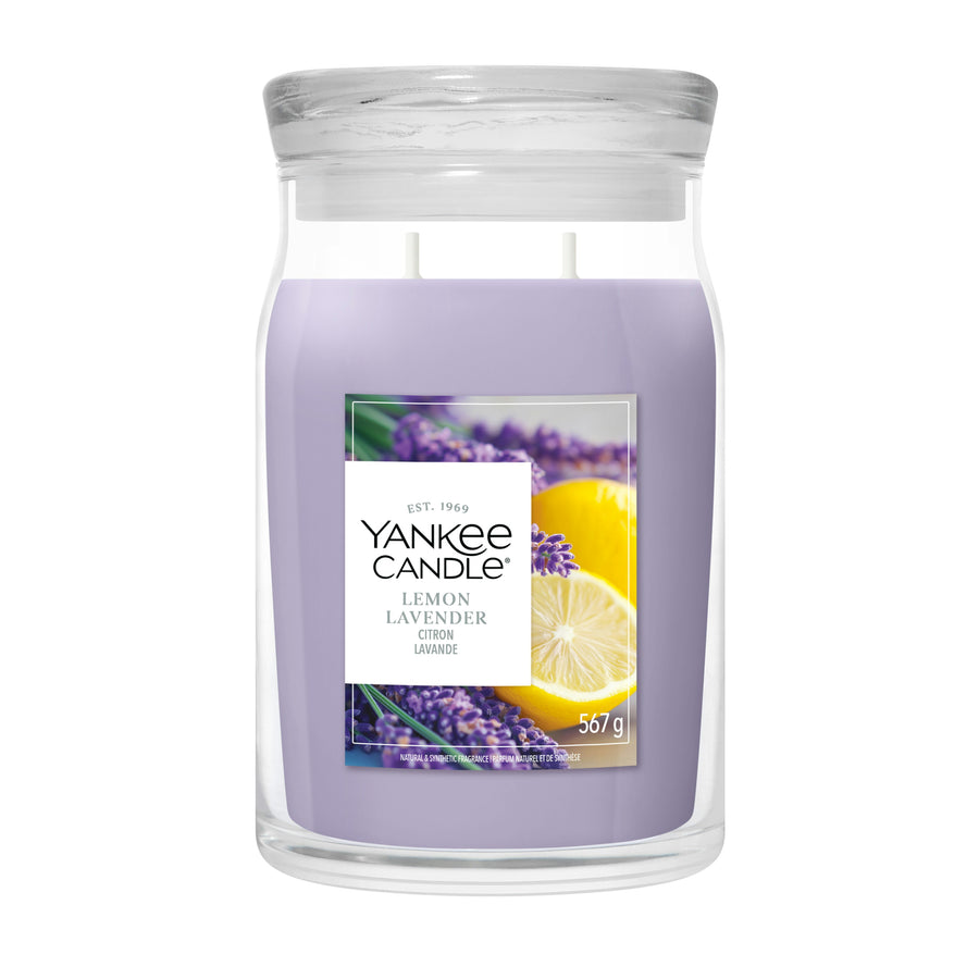 YANKEE CANDLE SIGNATURE LARGE JAR LEMON LAVENDER
