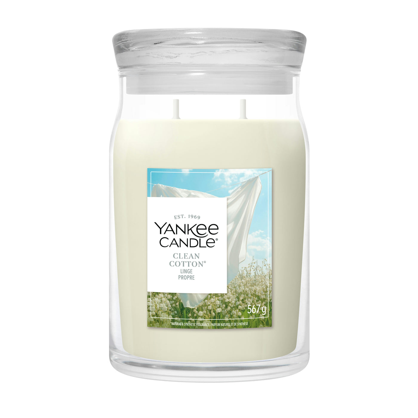 YANKEE CANDLE SIGNATURE LARGE JAR CLEAN COTTON