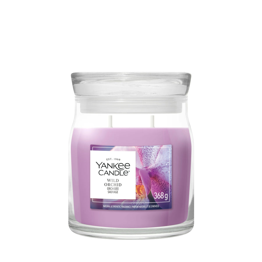YANKEE CANDLE SIGNATURE MEDIUM JAR WILD ORCHID