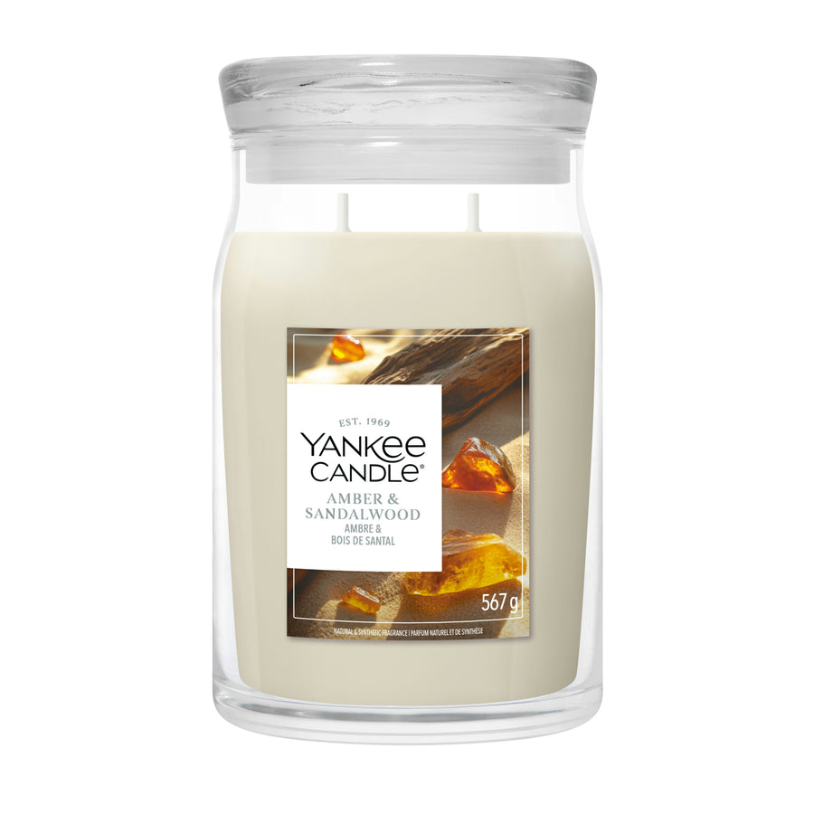 YANKEE CANDLE SIGNATURE LARGE JAR AMBER / SANDALWOO