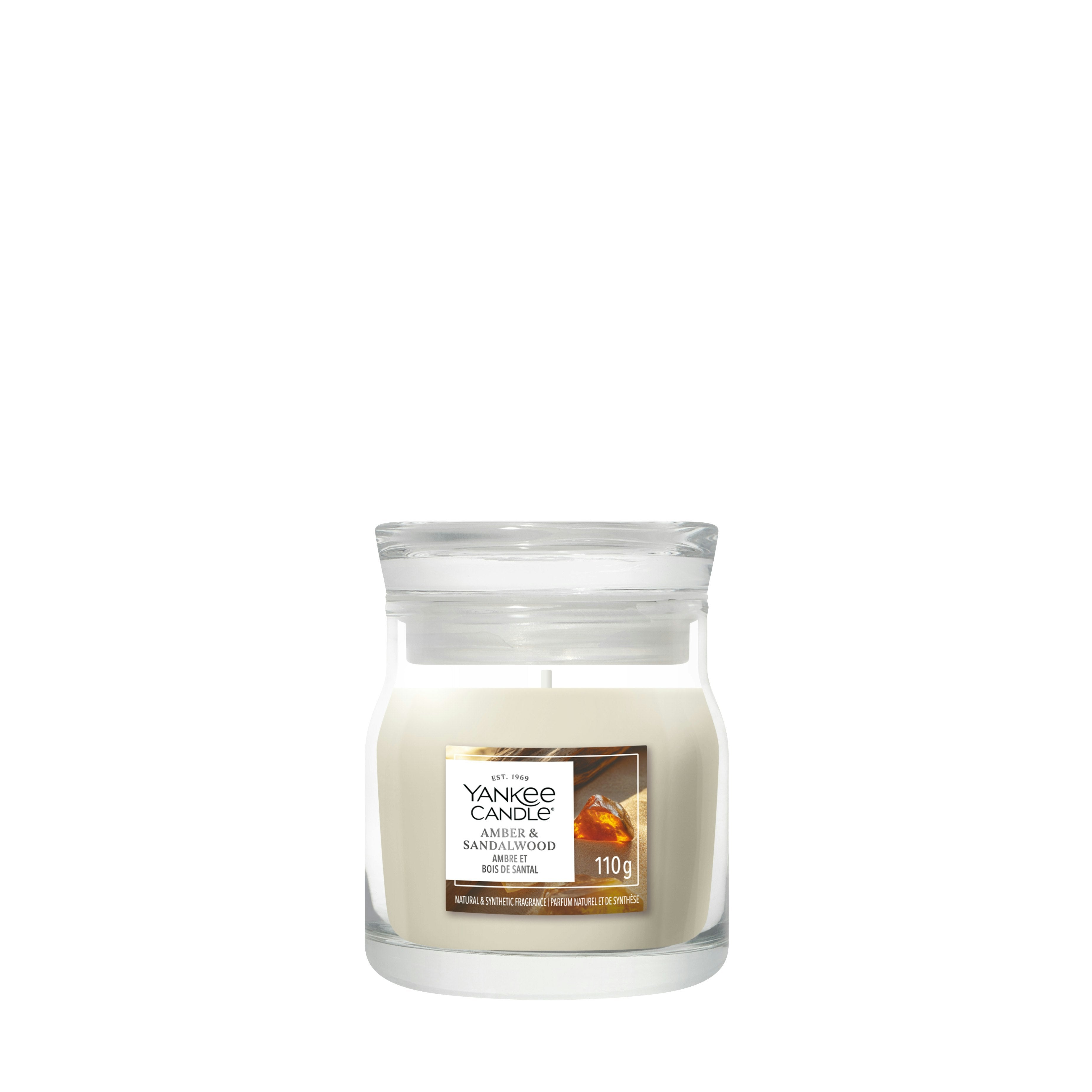 YANKEE CANDLE SIGNATURE SMALL JAR AMBER / SANDALWOO
