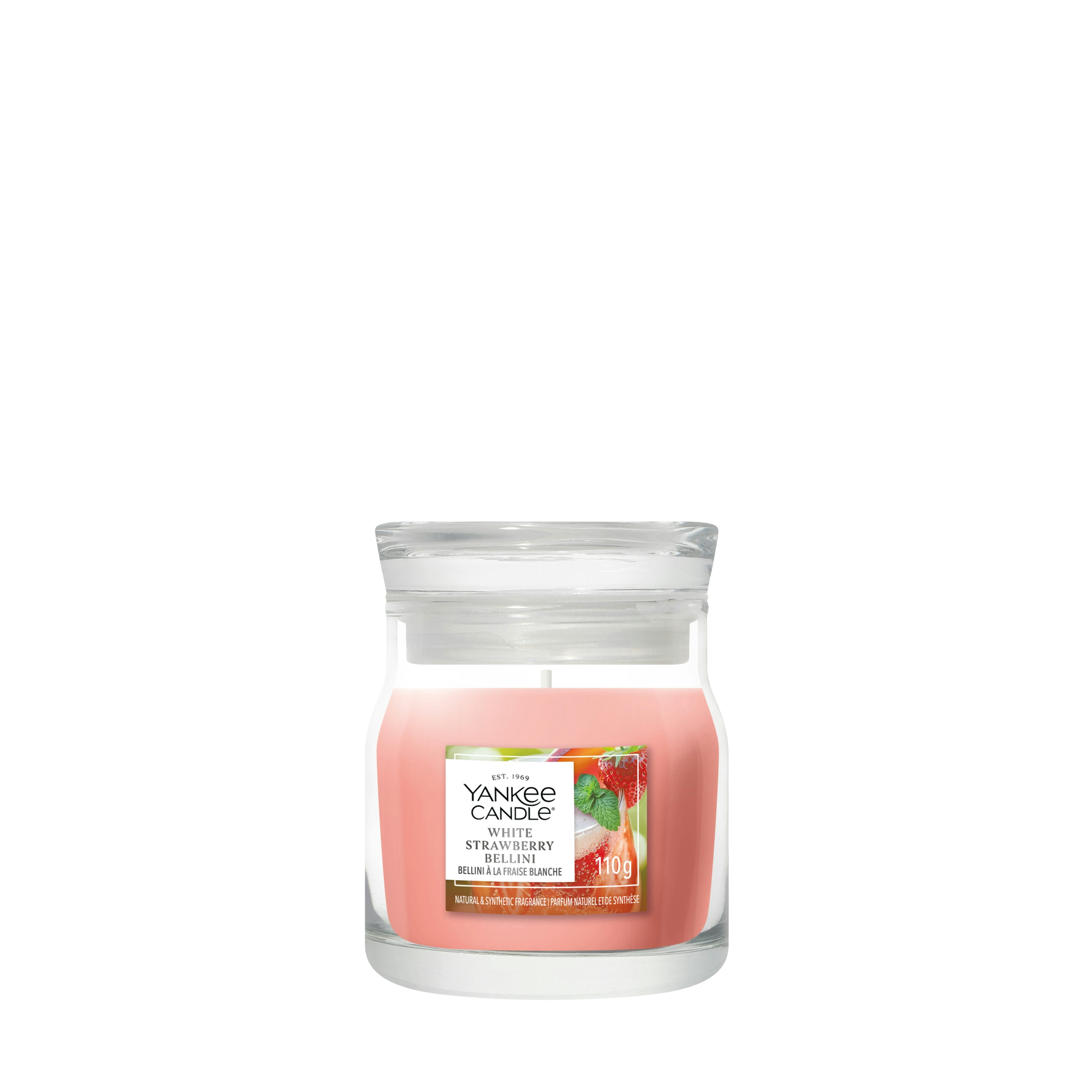 YANKEE CANDLE SIGNATURE SMALL JAR WHITE STRAWBERRY