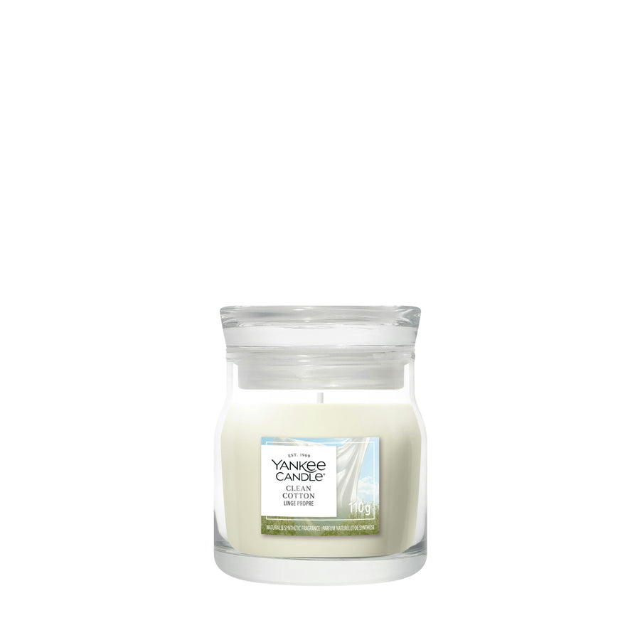 YANKEE CANDLE SIGNATURE SMALL JAR CLEAN COTTON