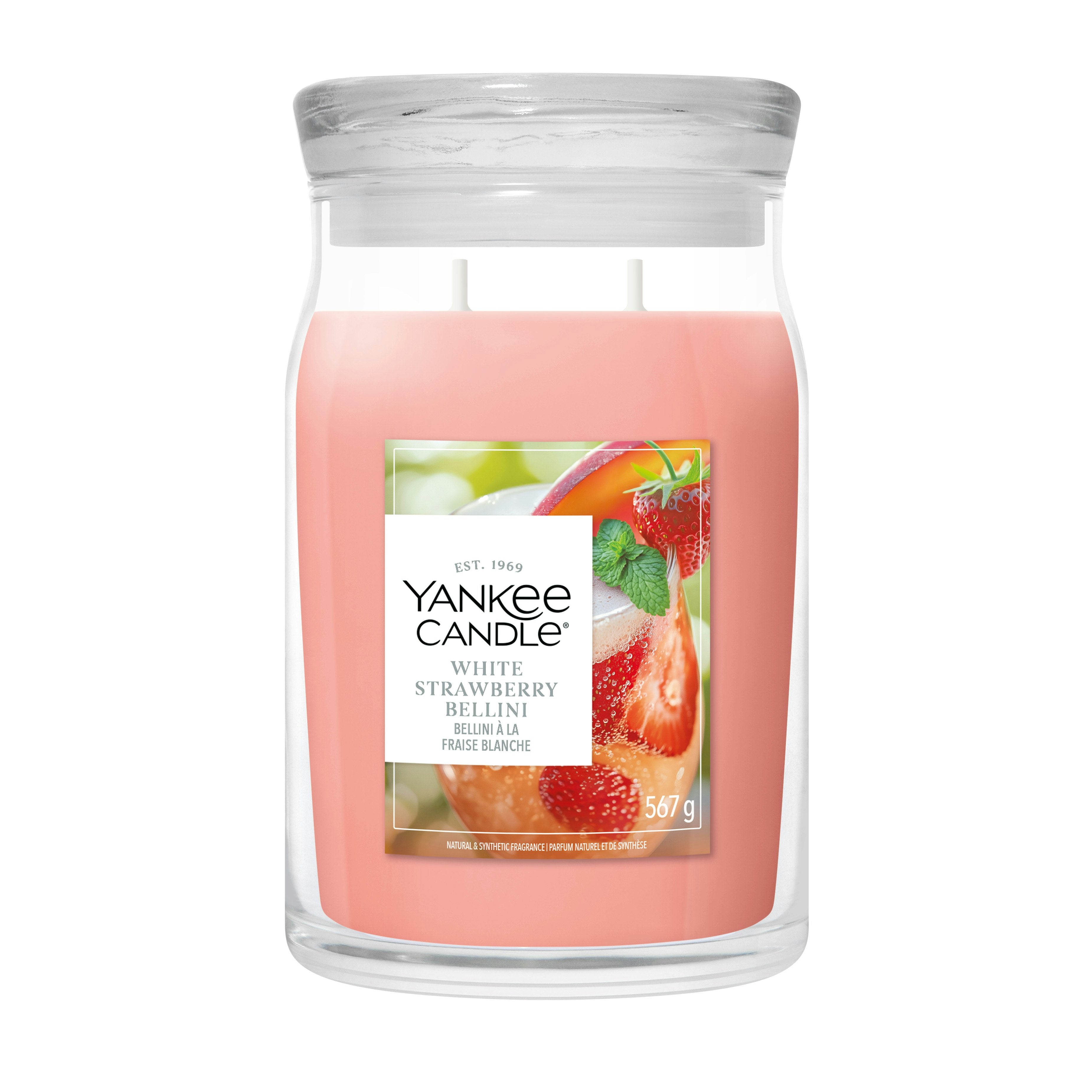 YANKEE CANDLE SIGNATURE LARGE JAR WHITE STRAWBERRY
