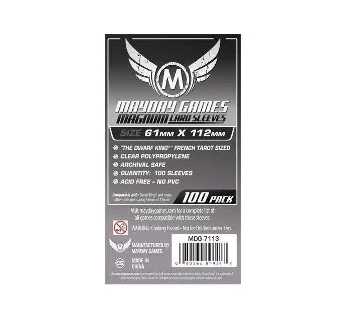 Bustine protettive Magnum 100 pz - 61 x 112 mm - Mayday Games
