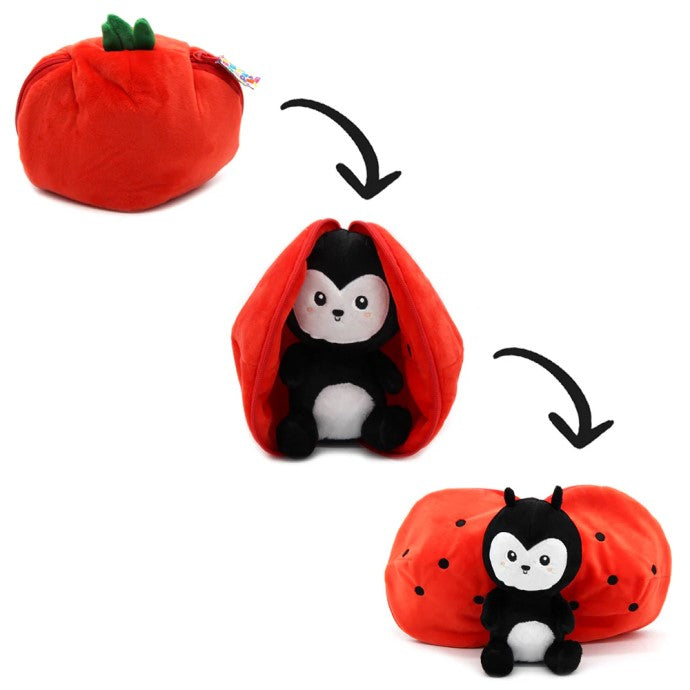 Serie Veggie - Peluche Comet la coccinella / Pomodoro 2 in 1