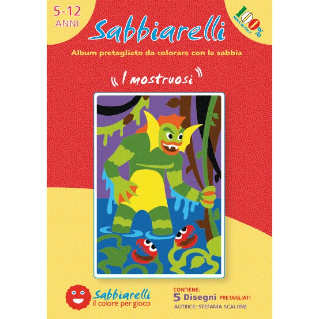 SABBIARELLI ALBUM - I MOSTRUOSI - 5 SCHEDE (15X20CM)