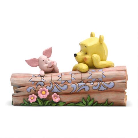 Winnie Pooh e Pimpi sul tronco Disney Traditions