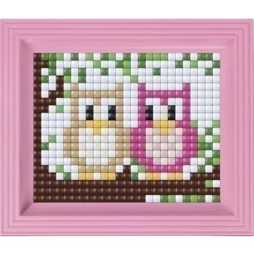 Set regalo con piastra base 14 pixel XL - Due Gufi