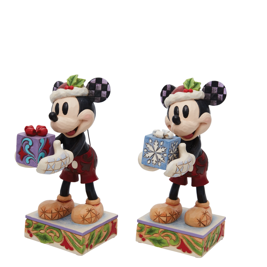 Topolino natalizio con pacchetto regalo (Un pezzo)- Disney Traditions