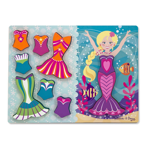 Puzzle in legno massiccio - Sirena da vestire
