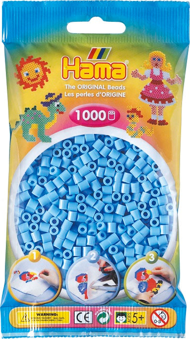 BEADS bustina 1.000: azzurro pastello