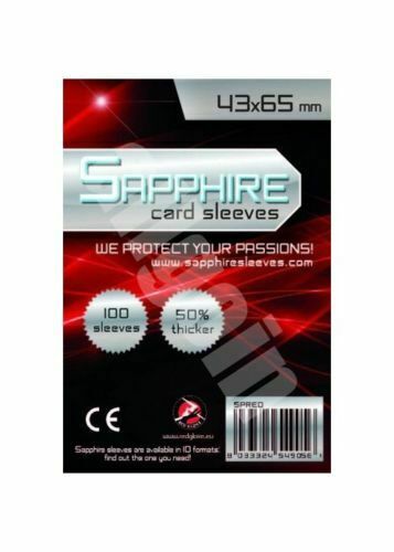 Bustine Sapphire Sleeves - RED (43x66mm) 100 pz