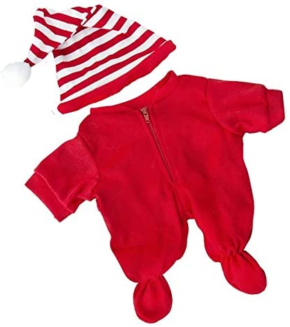 Pigiama rosso con papalina 16"- Teddy Mountain