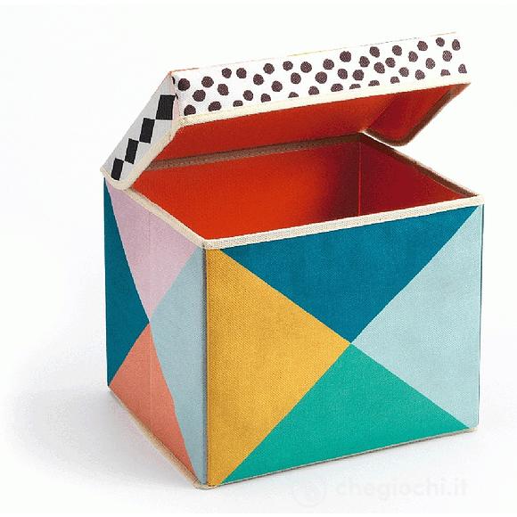 Scatola portagiochi con seduta Djeco - Geometria