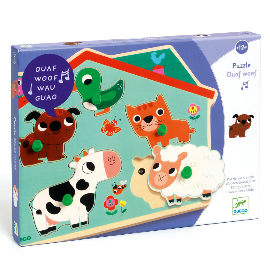 Puzzle sonoro Djeco - Animali domestici