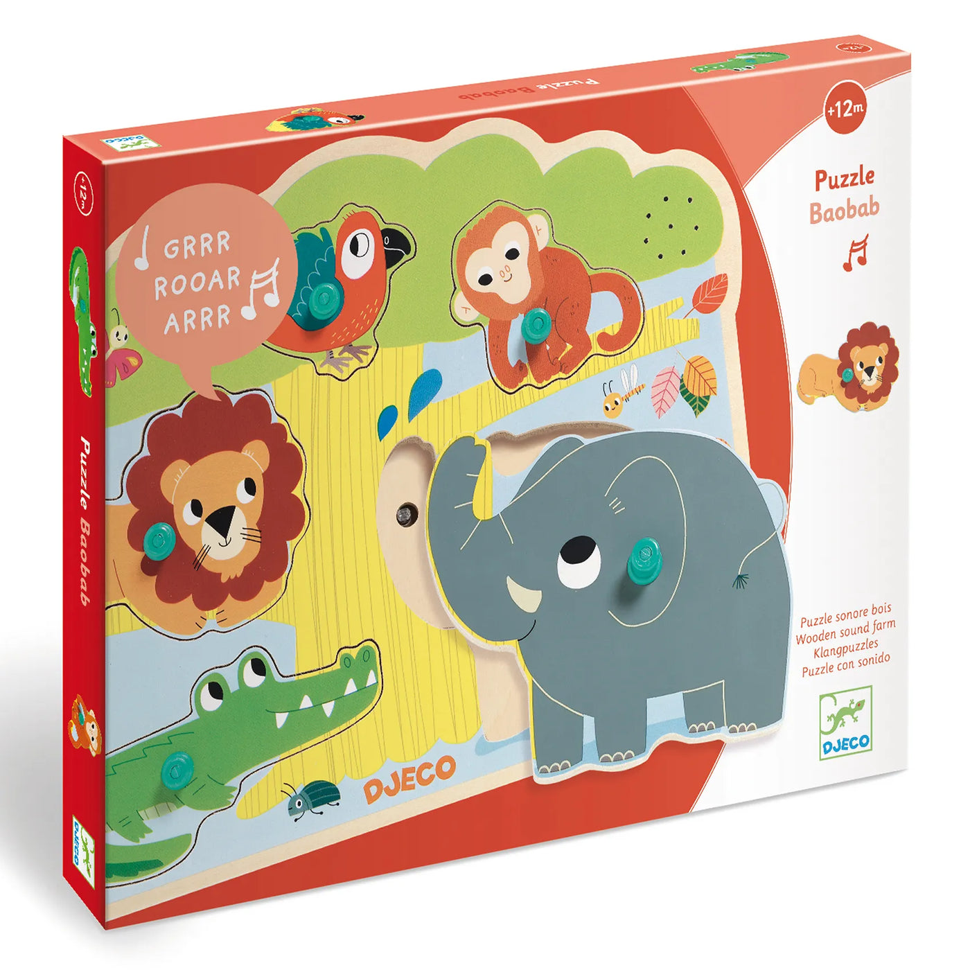 Puzzle sonoro Djeco - Animali della giungla