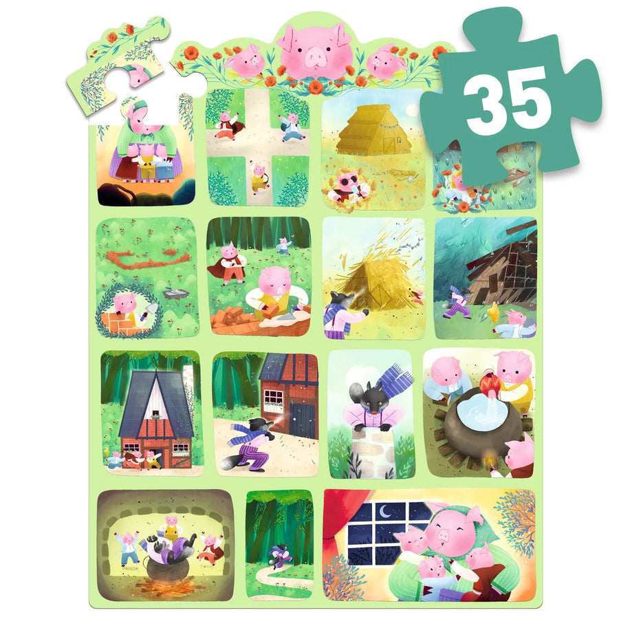 Puzzle di Storie Djeco - I Tre Porcellini