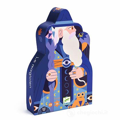 Silhouette Puzzle Djeco - Il mago e lo scettro di cristallo 36 pezzi