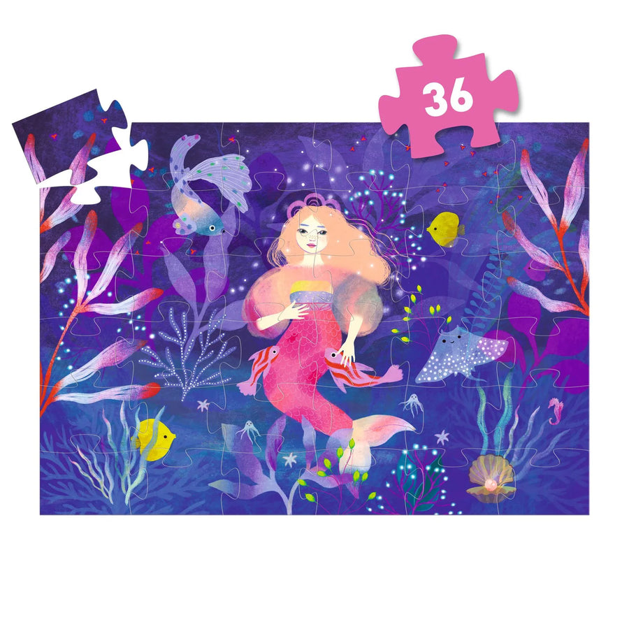 Silhouette Puzzle Djeco - Ella la sirena