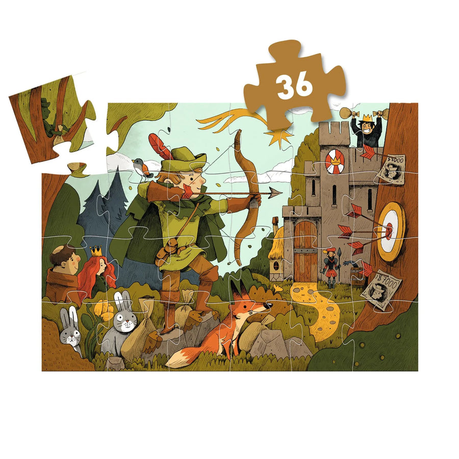Silhouette Puzzle Djeco - Robin Hood