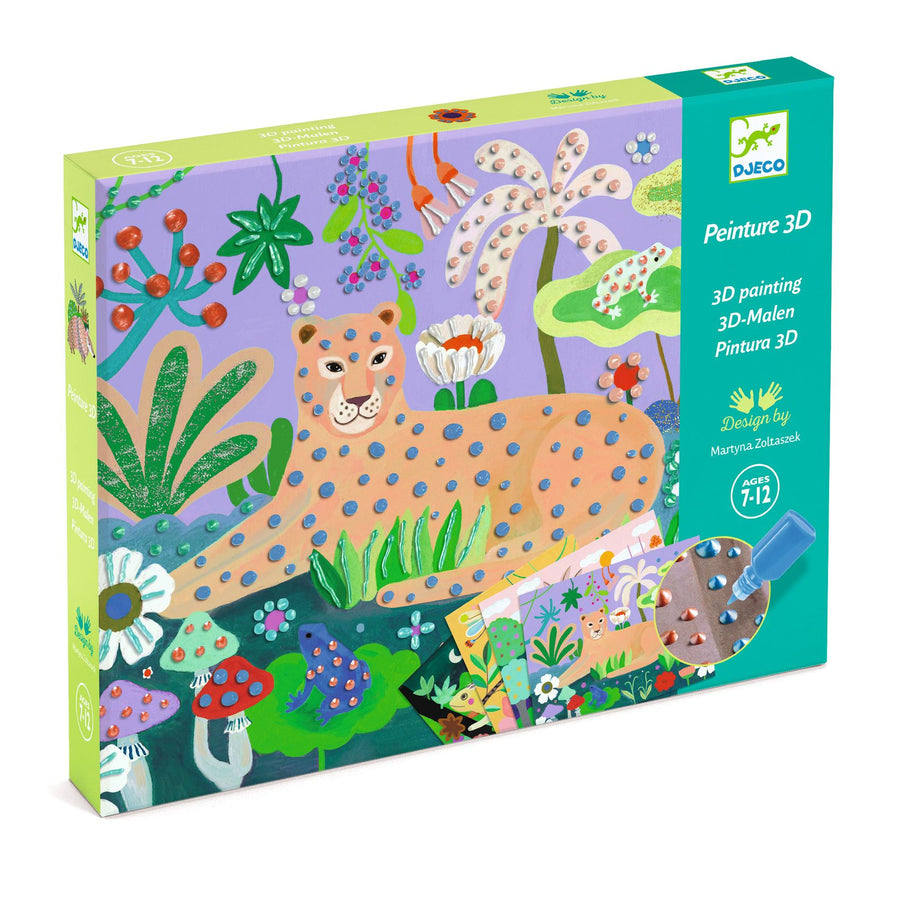 Kit creativo Djeco Pittura 3D - Foresta tropicale